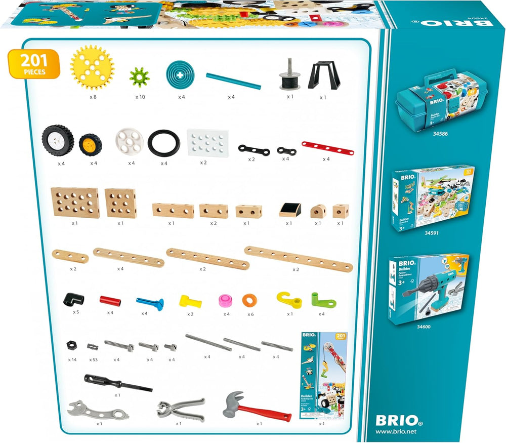 BRIO Builder – 34604 Builder Kindergartenset | Entwicklungsförderndes Rollenspiel- & Konstruktionsspielzeug für Kinder ab 3 Jahren