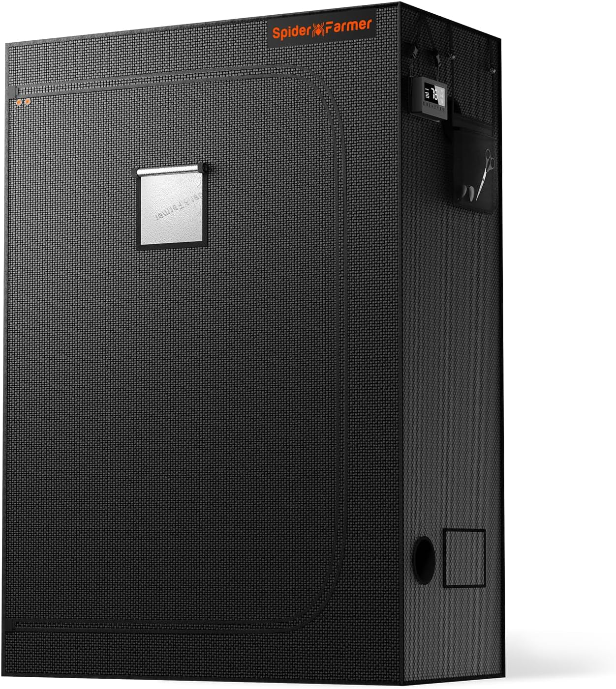 Cort de creștere Spider Farmer Pro 70x140x200 cm, cu ușă rulantă, fereastră de observare, panou de podea detașabil, material textil Mylar 2000D, pentru cultivare hidroponică în interior cu SF4000, G4500, SE4500