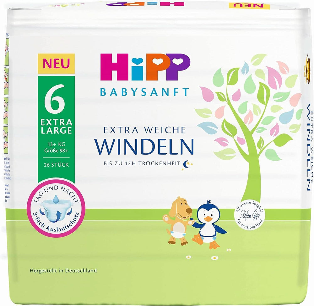 Hipp Babysanft scutece Newborn 1 Carry, pachet de 3 (3 x 24 bucăți) Naty Shop
