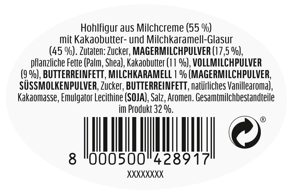 Ciocolată pentru copii Easter Bunny Milky Caramel, 110 grame Bomboane de Ciocolata Naty Shop
