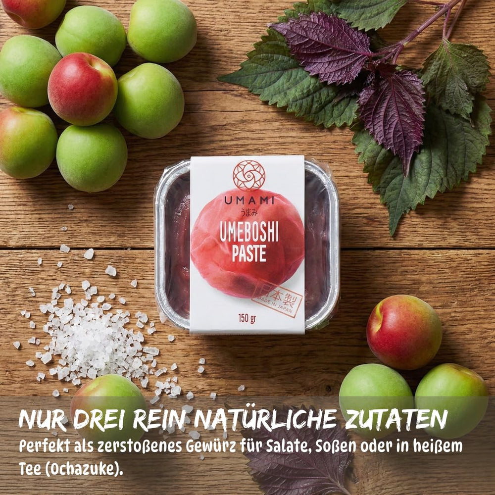 Japanische Umeboshi-Paste, Fermentierte Pflaumen mit Shiso, 150 g