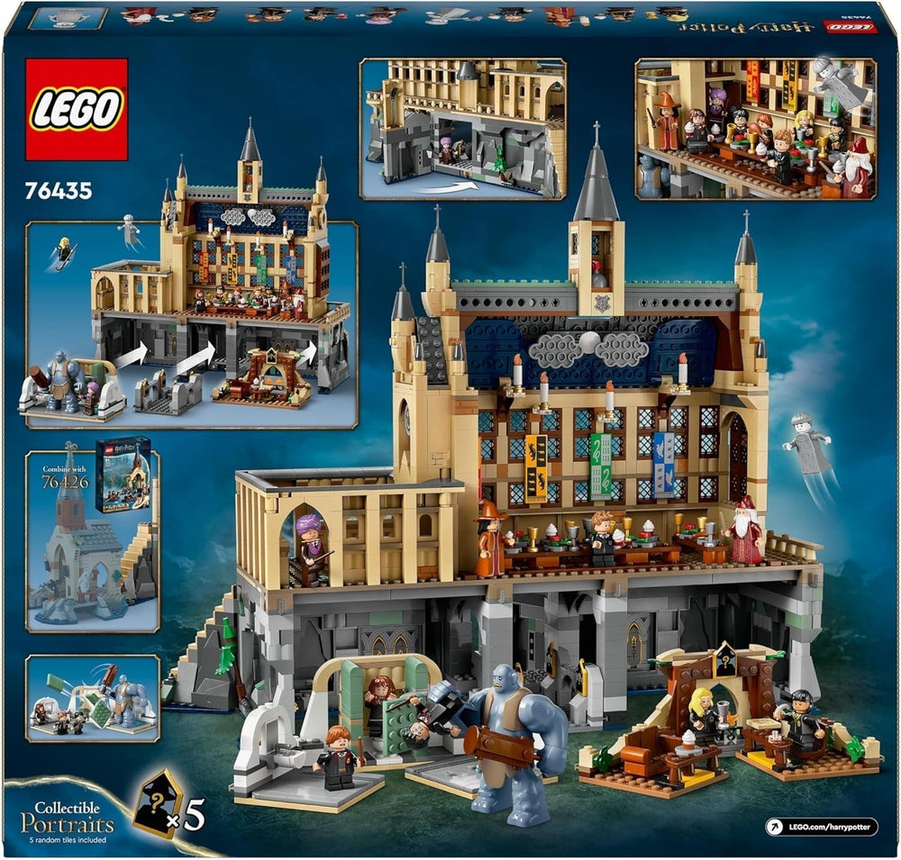 Castelul Hogwarts LEGO Harry Potter: Sala Mare, jucărie de colecționat, cu 11 minifigurine, inclusiv Hermione Granger, cadou magic pentru băieți și fete 76435 Seturi de constructie Besuche den LEGO-Store