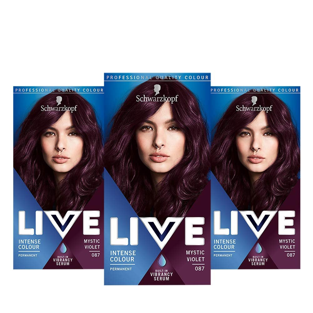 Schwarzkopf LIVE U67 Blue Mercury, 100 ml Vopsea pentru par Naty Shop Violet mistic 3 bucăți (pachet de 1)
