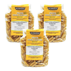 - Bio-Reis- und Quinoa-Pasta glutenfrei, Fusilli-Format - glutenfreie Pasta mit Vollkornreismehl und weißer Quinoa aus biologischem Anbau, vegan, Packung mit 3 Packungen à 350 g