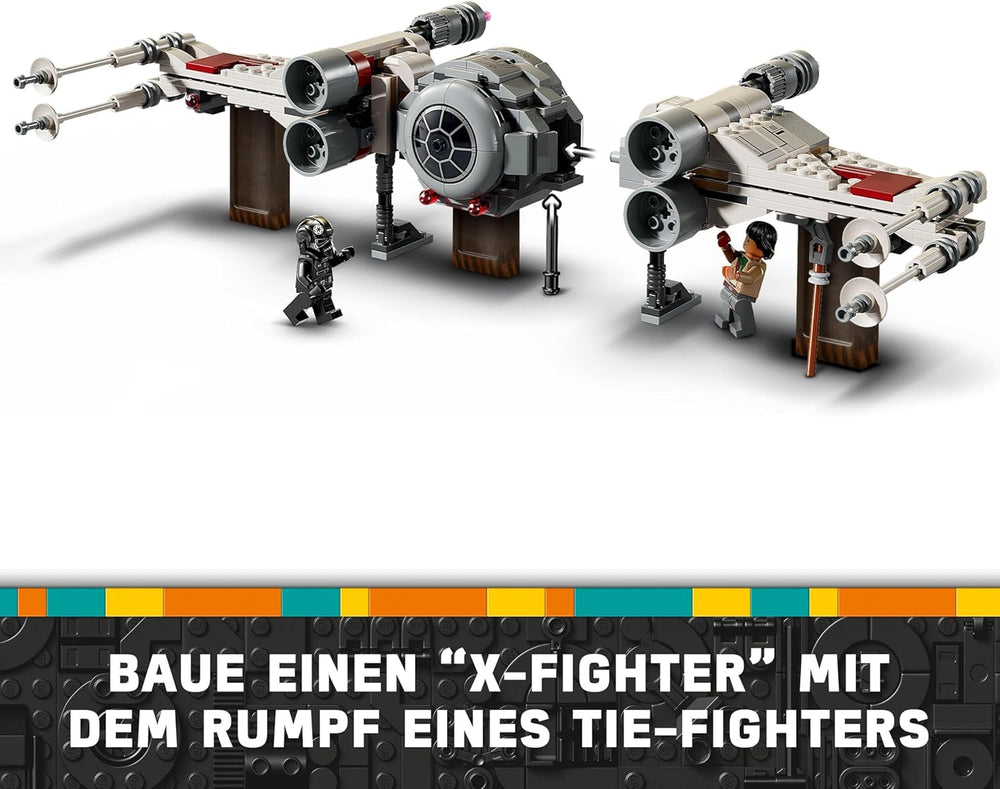 LEGO Star Wars TIE Fighter & X-Wing Mashup, jucărie construibilă Starfighter, idee de cadou pentru copii, nave stelare personalizabile, cadou pentru băieți, fete și toți fanii 75393 Seturi de constructie Besuche den LEGO-Store