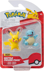 Pokémon PKW3586 - Battle Figure Pack - Pikachu și Schiggy, figuri oficiale detaliate, 5 cm fiecare Action figures Naty Shop