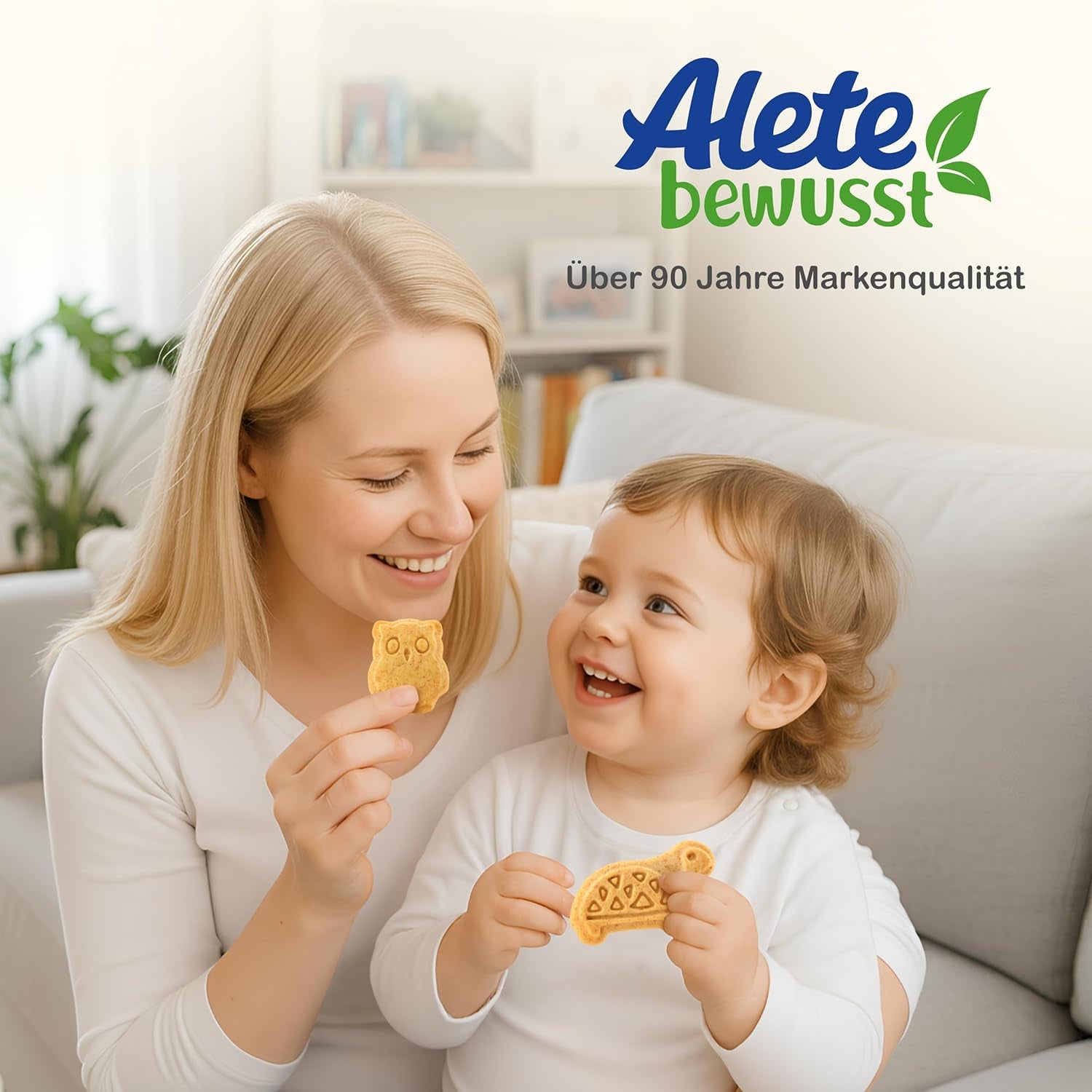 Biscuiți crocanți cu alac Alete Organic (4 x 125 g) - Biscuiți crocanți cu alac pentru bebeluși, fără ulei de palmier, de la 10 luni