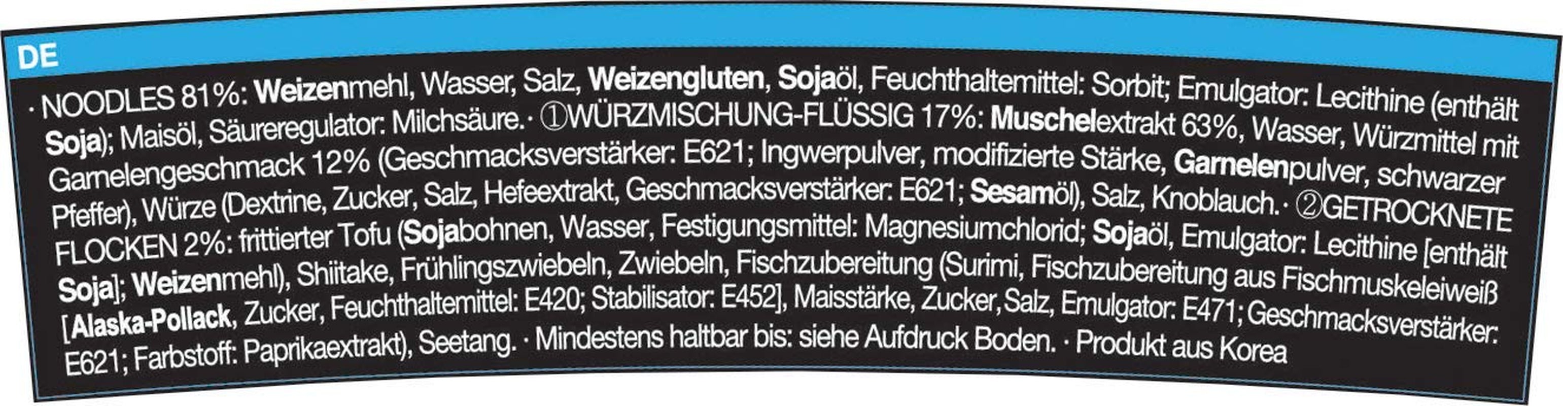 Tăiței instant Allgroo Udon Cup - Supă Udon cu fructe de mare, aromată și picantă - Preparare rapidă (1 x 173 g)