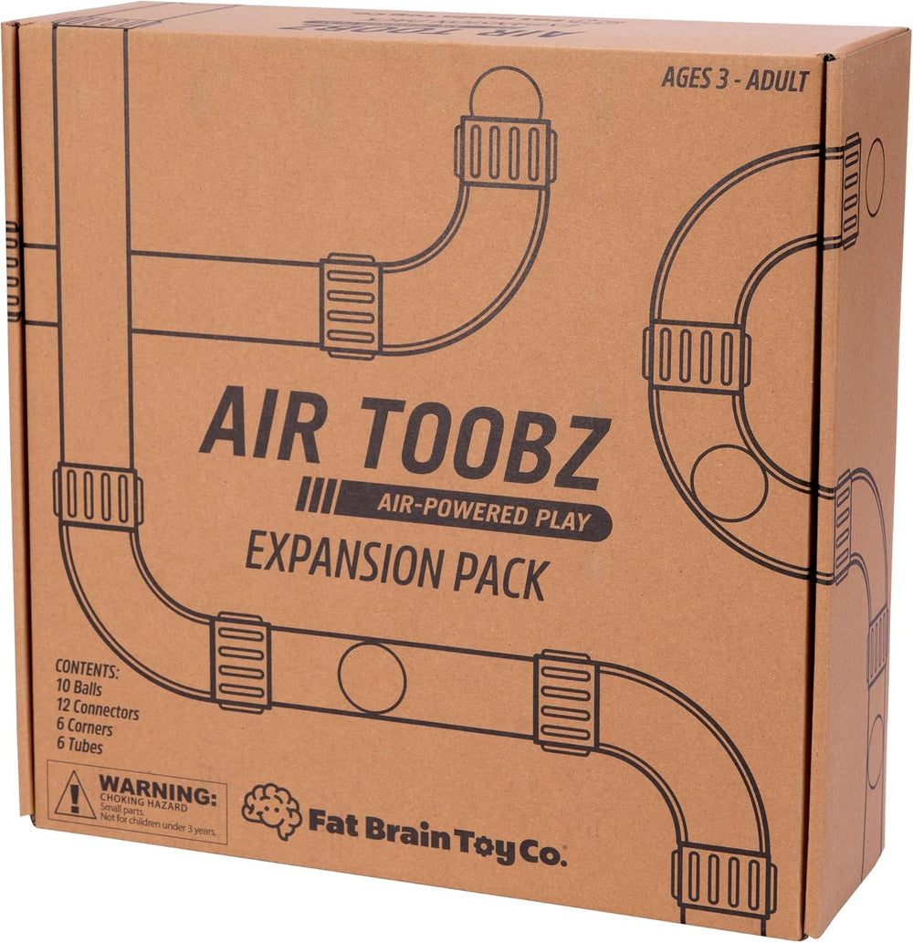 Fat Brain Toys Air Toobz Erweiterungspaket – Luftbetriebenes STEM-Bauspielzeug – Kinder & Jugendliche, Blau