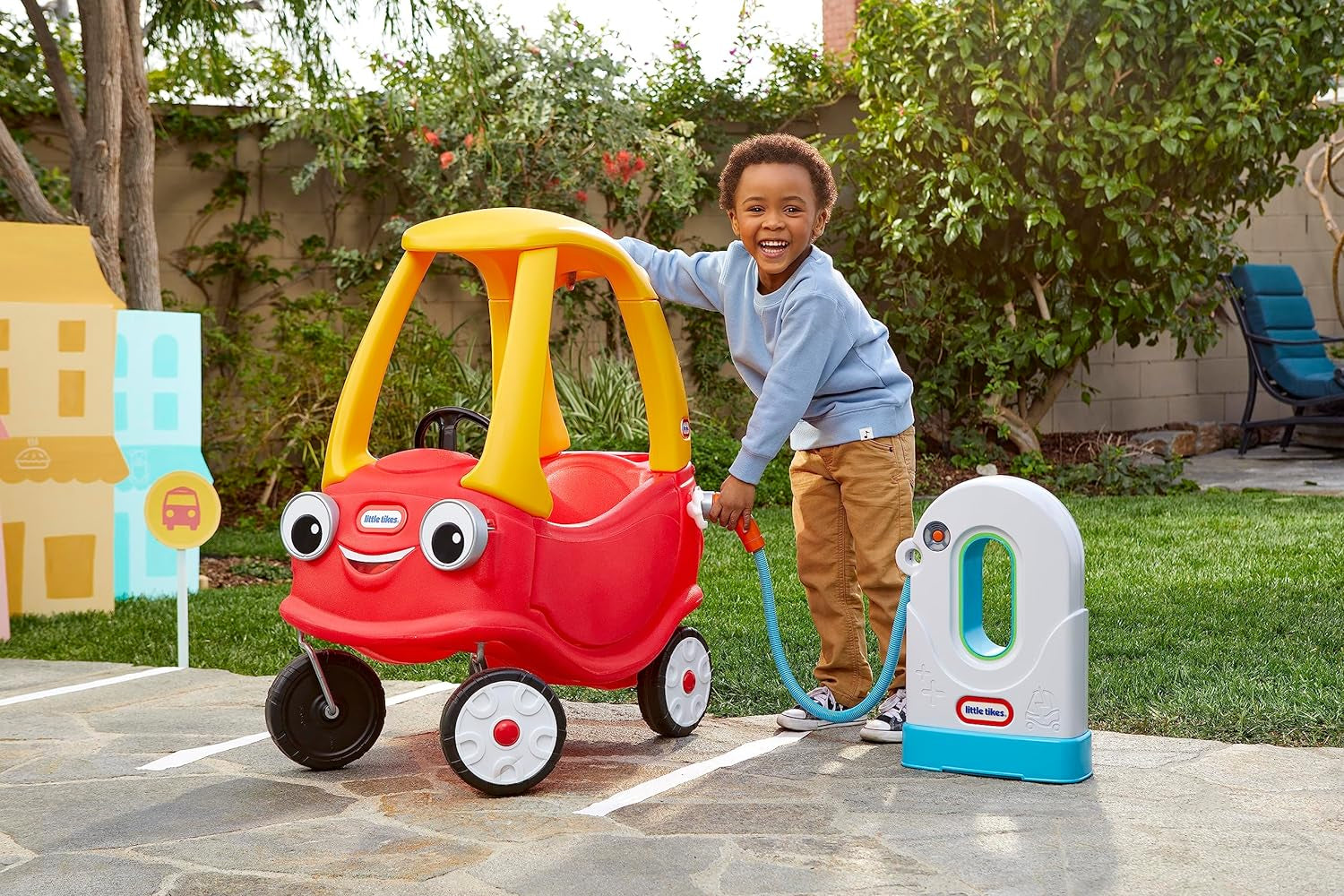 Stație de încărcare electrică Little Tikes Cozy cu lumini și sunete interactive - joc de rol pentru copii mici și copii - jucărie pentru fete și băieți - pentru copii cu vârsta cuprinsă între 18 luni și 5 ani Jucarii Bebe Naty Shop