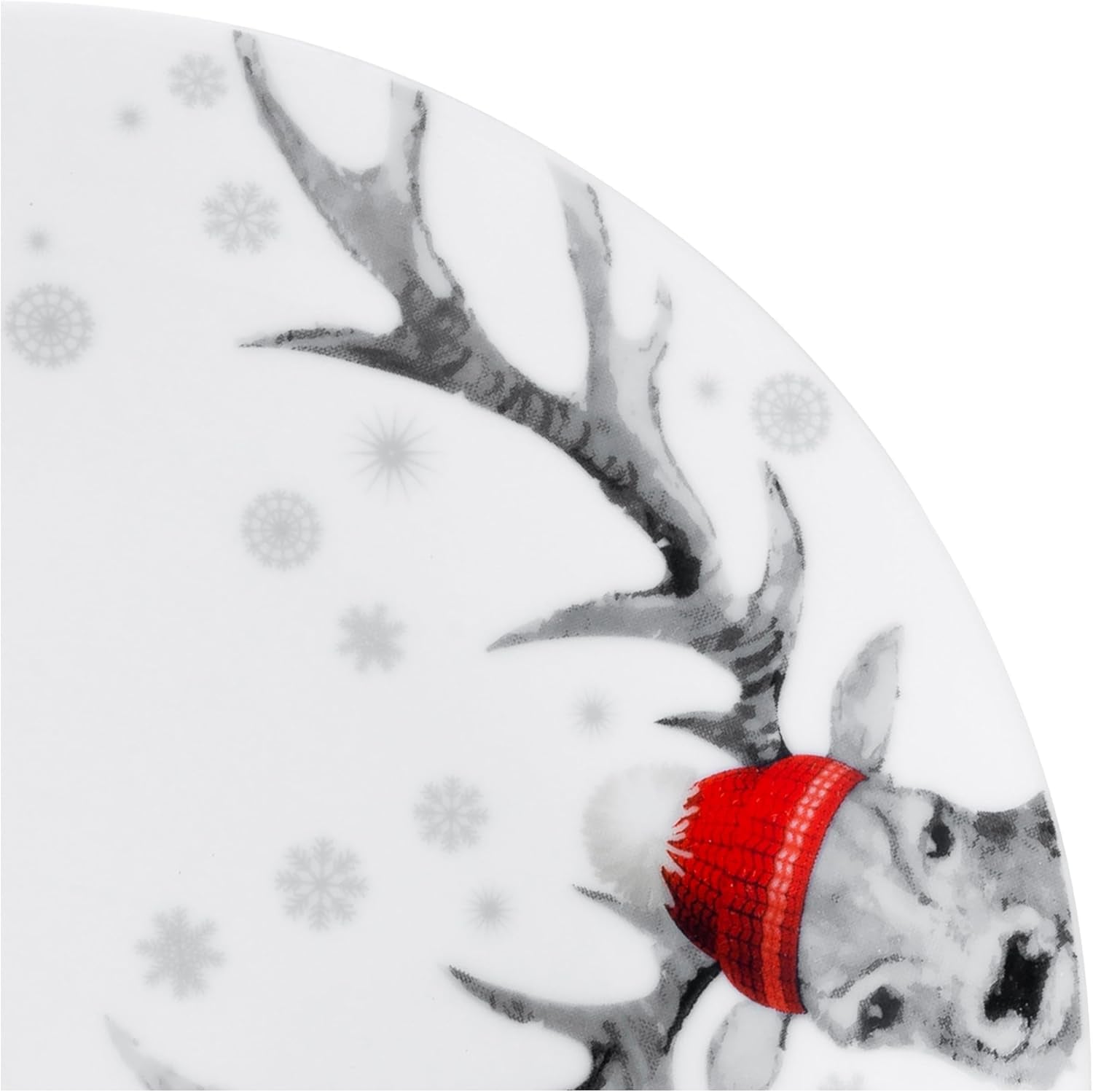 CreaTable, 21498, seria Luna Hirsch, set de veselă cu 18 piese pentru 6 persoane, set de mic dejun din porțelan, potrivit pentru mașina de spălat vase și cuptorul cu microunde, producție de calitate