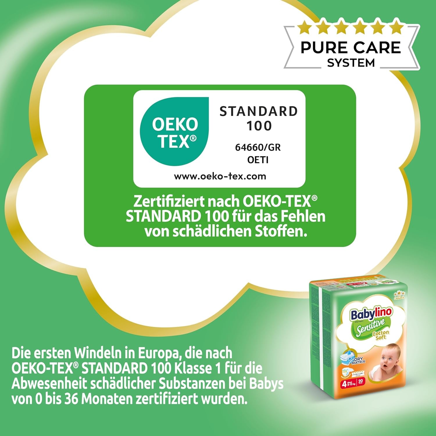 Scutece pentru bebeluși Sensitive mărimea 4, Maxi (8-13 kg), 20 bucăți