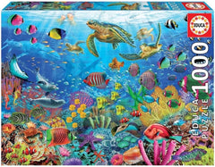 Educa - Puzzle 1000 piese pentru adulti | Lumea subacvatica, puzzle 1000 piese pentru adulti si copii de la 14 ani, animale marine, puzzle natura (19266) Puzzle Naty Shop Titlu implicit