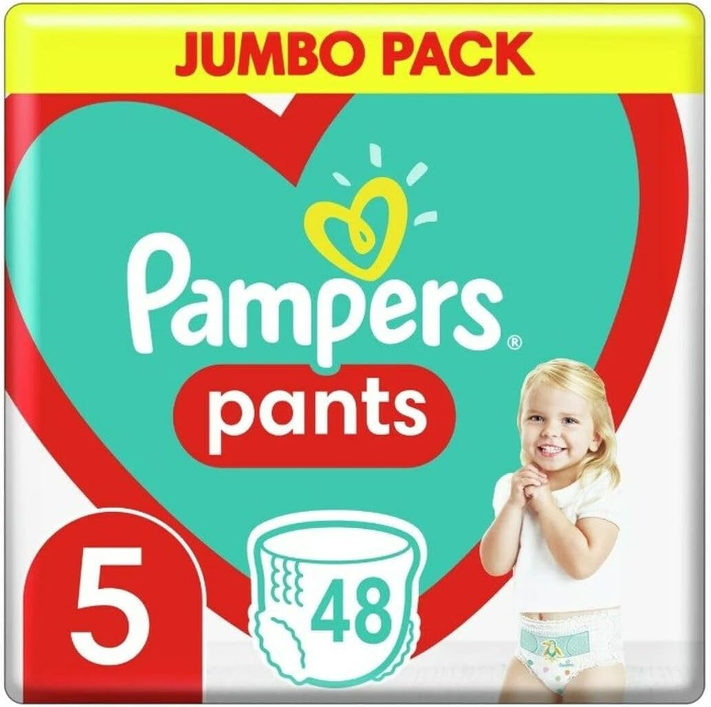Scutece Pampers Pants mărimea 5 (12-17 kg), 48 bucăți, protecție și confort. Scutece Pampers ușor de utilizat.