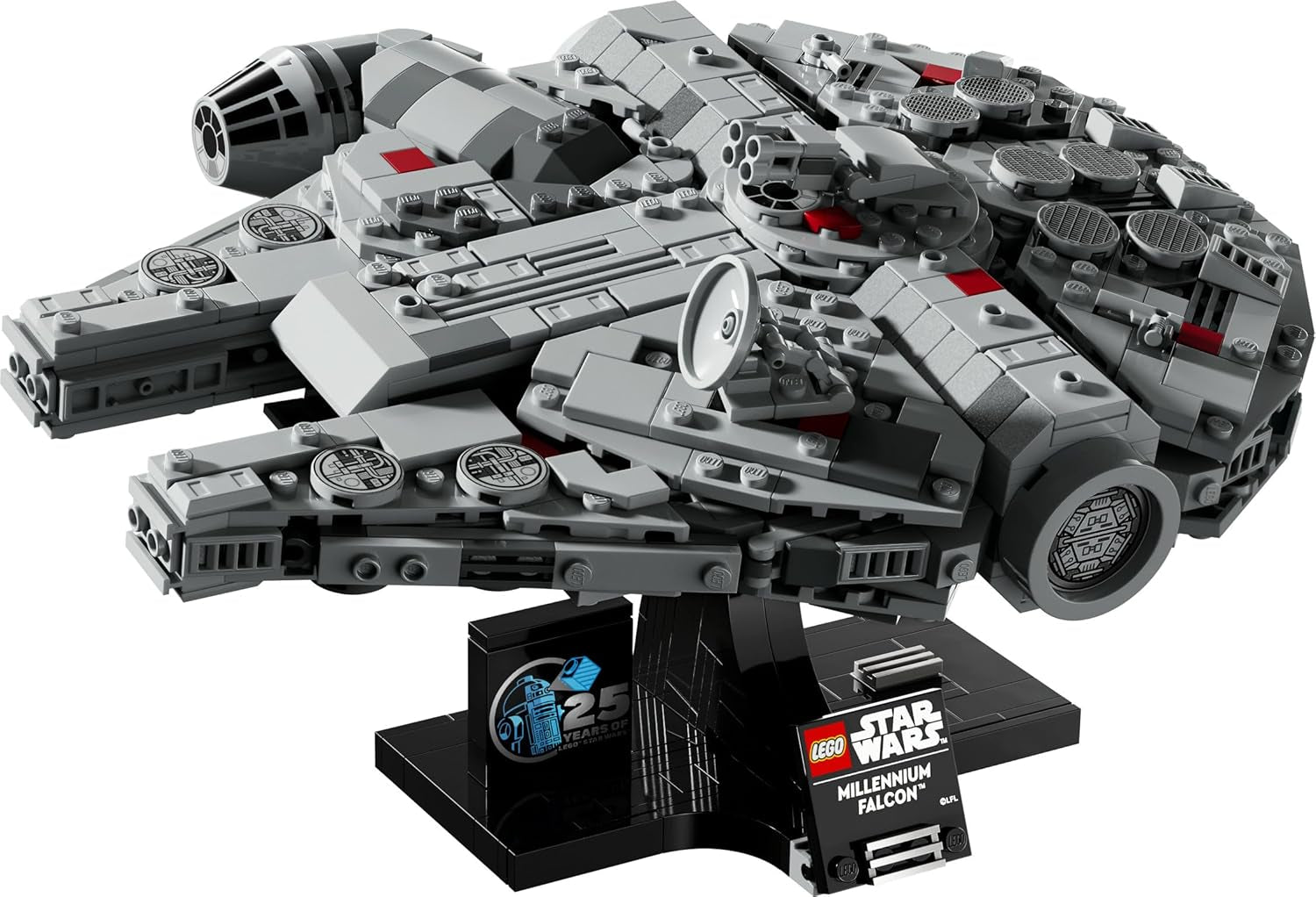 LEGO Star Wars Millennium Falcon, set aniversar 25 de ani pentru adulți, navă construibilă, piesă de colecție din "O nouă speranță", kit model navă spațială, cadouri pentru bărbați, femei 75375 Seturi de constructie Besuche den LEGO-Store