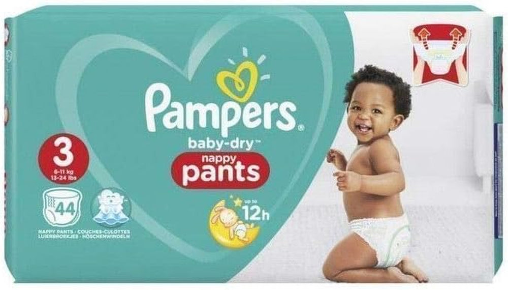 Scutece Pampers Baby-Dry, mărimea 8, 43 de scutece, de la 19 kg, pachet Jumbo+
