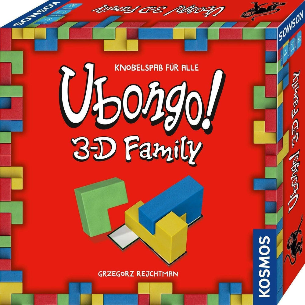 Kosmos 683160 Ubongo 3-D Family, Jocul popular de acțiune și puzzle 3D pentru întreaga familie, Jocul clasic de societate și petrecere pentru gândire logică pentru 1-4 jucători