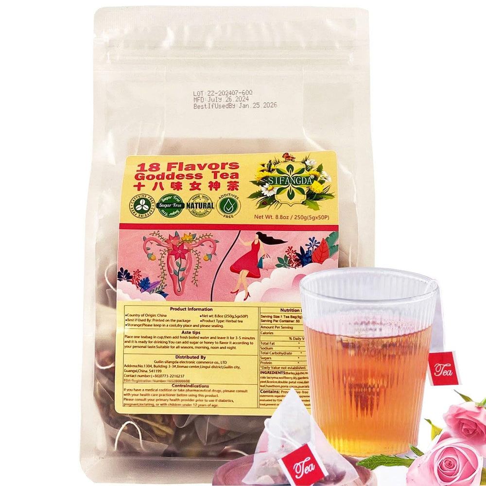 Ceai mixt cu coacăze negre, dud și trandafiri 黑枸杞桑葚玫瑰茶 8,8 oz (250 g, 5 g x 50 p) Ceai natural din plante chinezești