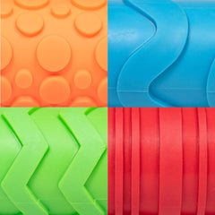 Role texturate pentru vopsea și lut - set de 4 - role de modelat texturate pentru copii - modele versatile pentru meșteșuguri și decorare