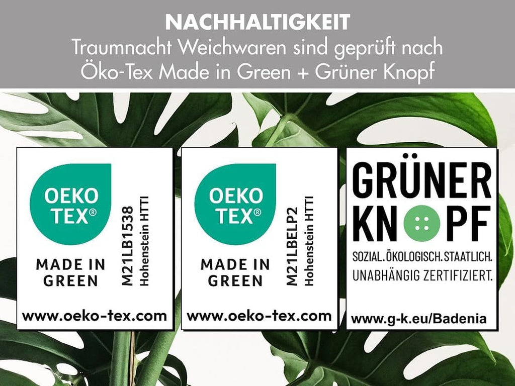 Traumnacht Cozy - Set de pat 4 sezoane, 1 X plapumă divizibilă 135 X 200 Set și 1 X pernă 80 X 80 Cm, certificat Ã-ko Tex, alb, dezvoltat în Germania ,( pachet de 2 ) Plapumi si pilote Naty Shop