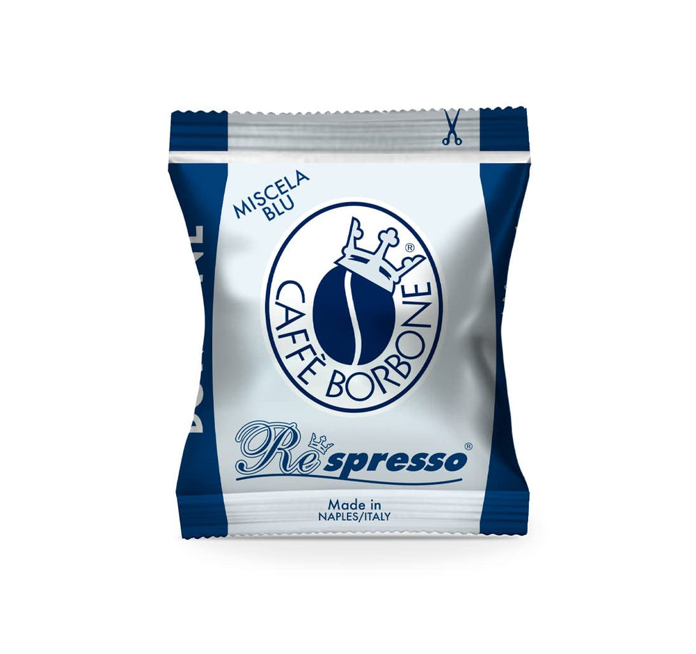 Caffè Borbone Kaffee Kapseln Respresso, Blaue Mischung, 100 stück & Kaffee Kapseln Respresso, Entkoffeinierte Dek Mischung - 100 stück - Kompatibel mit Häuslichen Kaffeemaschinen Nespresso®*