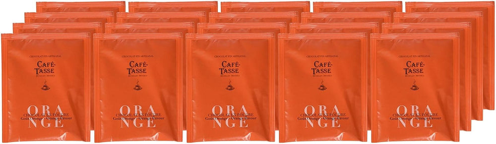 Ciocolată de băut cu aromă de portocale Café Tasse 20 pliculețe, 1 pachet (1 X 400 G) Cacao si Ciocolata Calda Naty Shop