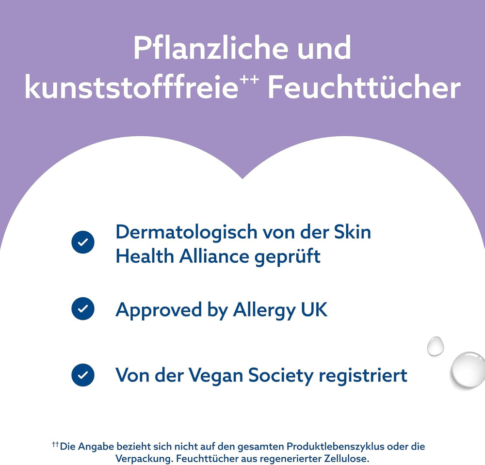 Șervețele umede WaterWipes Sensitive+ Soothing Clean, 360 bucăți (6 pachete), curățare, îngrijire și calmare 3 în 1, 99% apă cu extract de plante, șervețele umede pentru bebeluși fără parfum