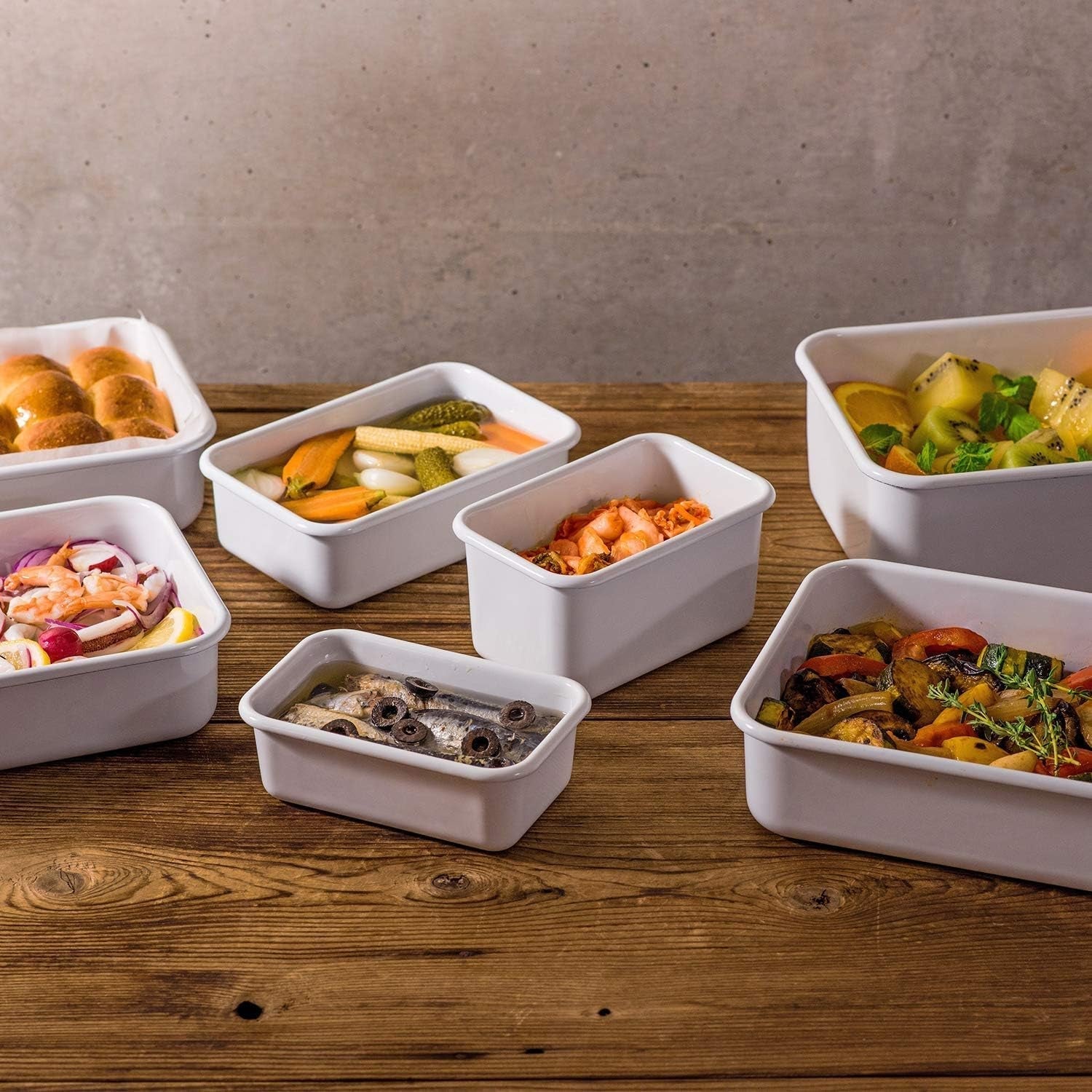 Staniu de depozitare a alimentelor în vid emailat | XL | 1.85L | 23.5 x 17.5 x 7cm | păstrează alimentele proaspete pentru mult mai mult timp | protejează alimentele de bacterii și infestare fungică | fără pompă de vid Cutii depozitare alimente Naty Shop