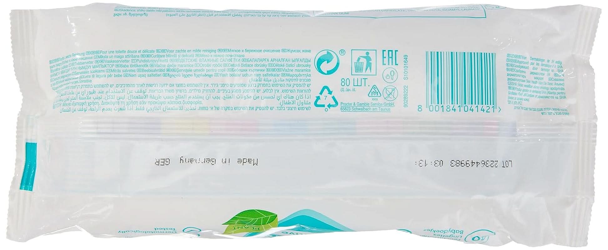 Șervețele umede Pampers Sensitive, 80 servetele Servetele Umede Bebelusi Naty Shop
