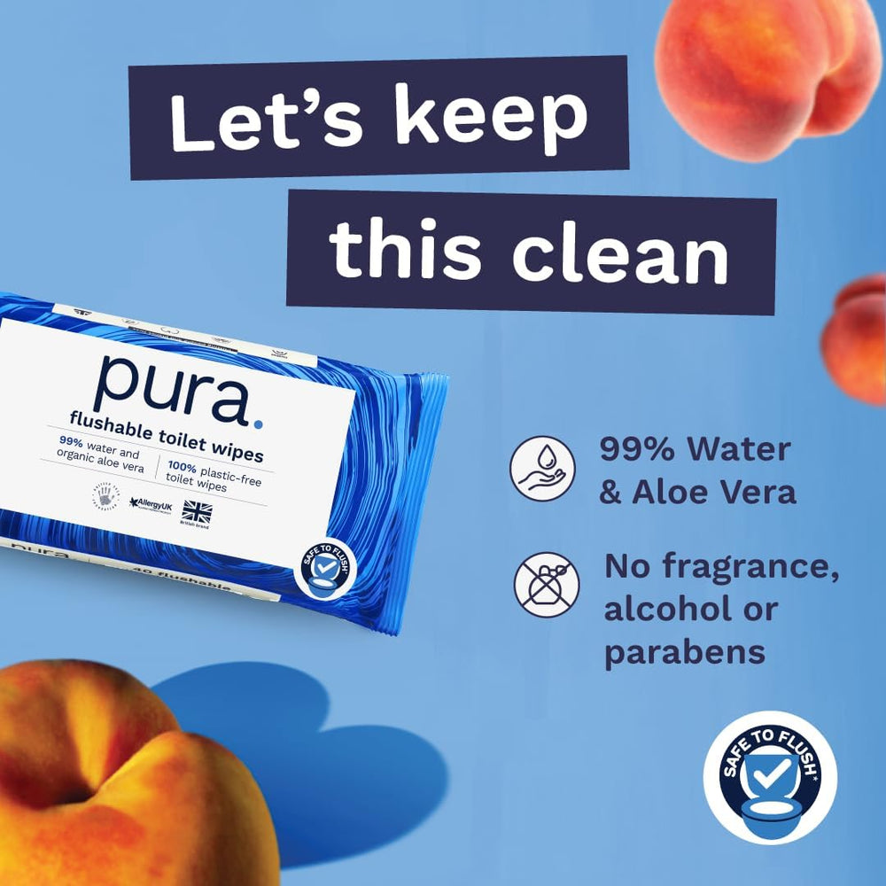 Șervețele umede ecologice, de unică folosință, 560 de șervețele (14 x 40 de șervețele), pachet lunar, 100% fără plastic, 99% apă, șervețele umede sensibile și îngrijitoare, certificate „Fine to Flush”, biodegradabile, vegane