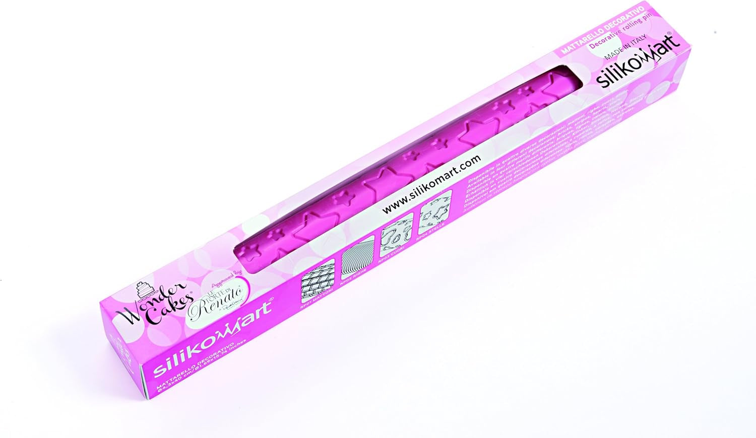 Silikomart | Decorațiune din silicon pentru tort, roz, diametru 43 mm