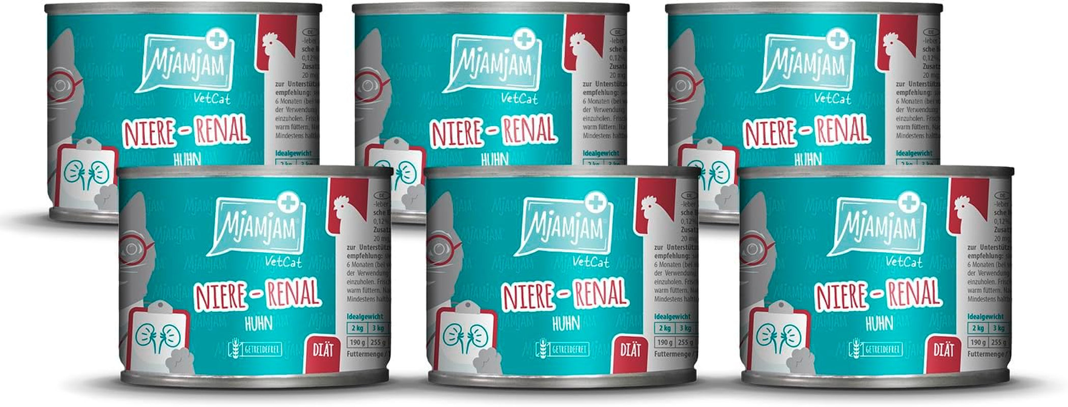 Mjamjam Vetcat - Hrană umedă premium pentru pisici - Dietă - Urinară - Pui, pachet de 6 (6 X 200G), fără cereale