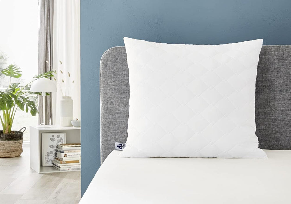 Perna Irisette Micro Thermo - Made in Germany - Pernă cu husă detașabilă din microfibră moale, 40 X 80 Cm, certificată Ã-ko-Tex Perne standard Naty Shop Singur Pachet de 2 - 80 X 80 cm