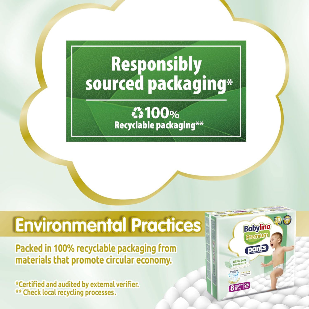 Pantaloni Premium Mărimea 8 cu Filtru Ultra-Moale, XXL (20+ kg), 104 bucăți