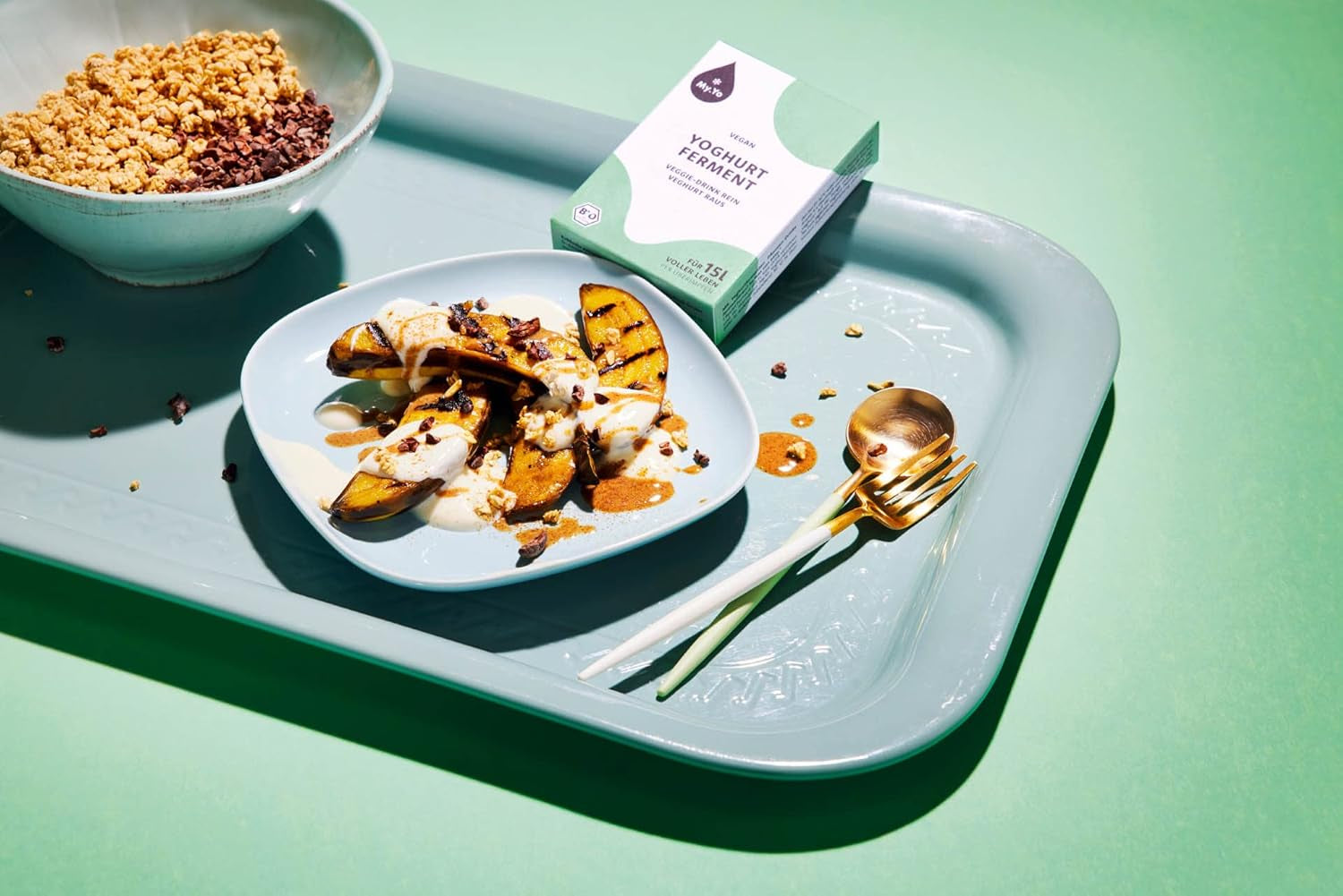 Bio Joghurtferment Vegan – 6x5 g – Starterkulturen für 30 L pflanzlichen Joghurt – ohne tierische Zusätze – DE-ÖKO-013 zertifiziert