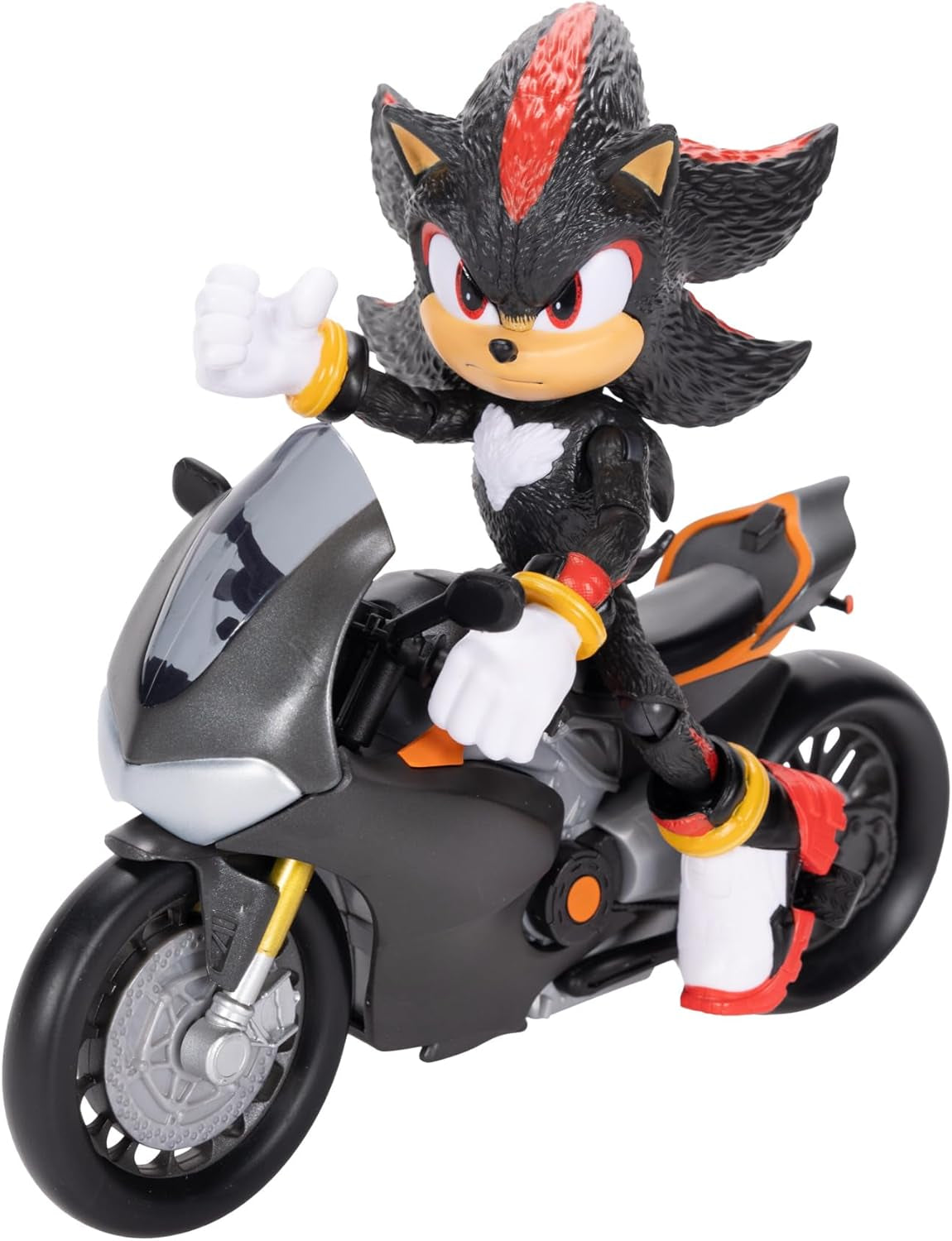 Sonic 3 The Movie Shadow Figure, 15 Cm, Movable, Inclusiv Shadow Mobile de la Jakks Pacific, Acoustic, Negru Action figures Naty Shop