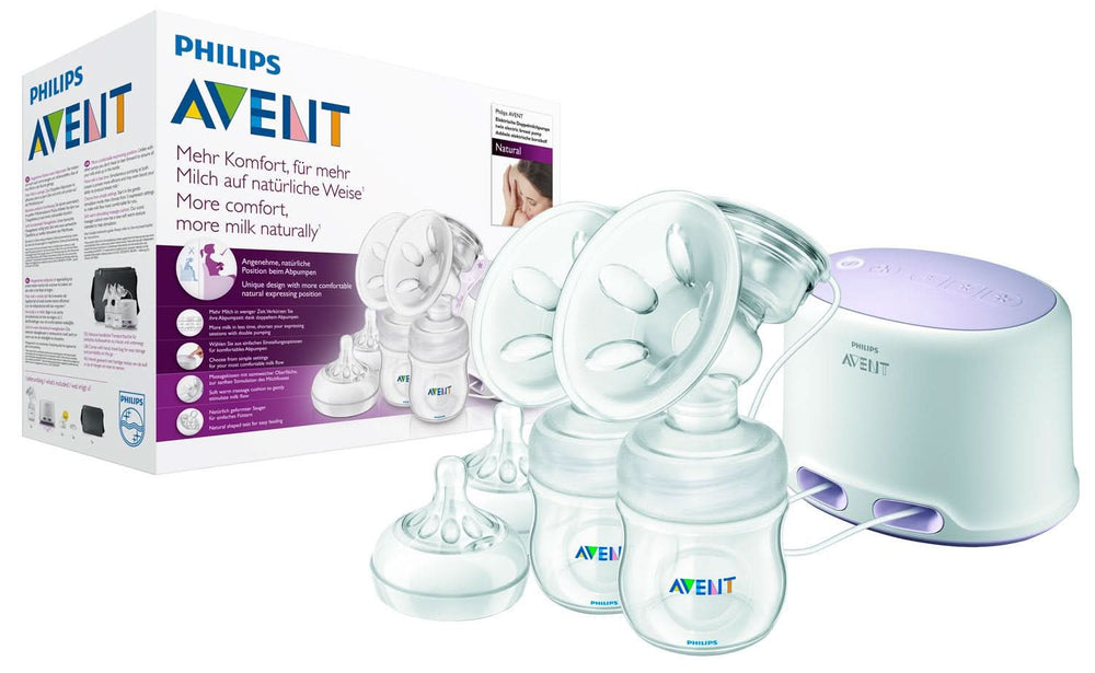 Pompa electrică dublă pentru sân Philips Avent SCF334/02 Accesorii Hrana si Alaptare Bebe Naty Shop
