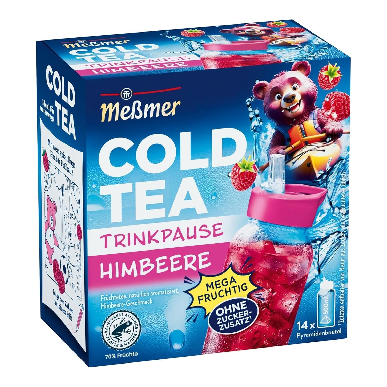 Meßmer Cold Tea Sommer-Beere | 14 pliculețe piramidale | Fără gluten | Fără lactoză | Vegan