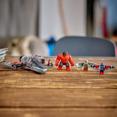 LEGO Marvel Showdown între Căpitanul America și Hulk Roșu, cadou pentru copii, set cu jet construibil, jucărie cu supereroi pentru băieți și fete de la 8 ani, jucărie de construit aventuri 76292 Seturi de constructie Besuche den LEGO-Store