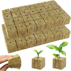 Cuburi pentru răsaduri Rockwool, 56 bucăți, 4x4x4cm. Ecologice și bine aerate pentru cultivarea fără sol a răsadurilor, butașilor și clonelor.