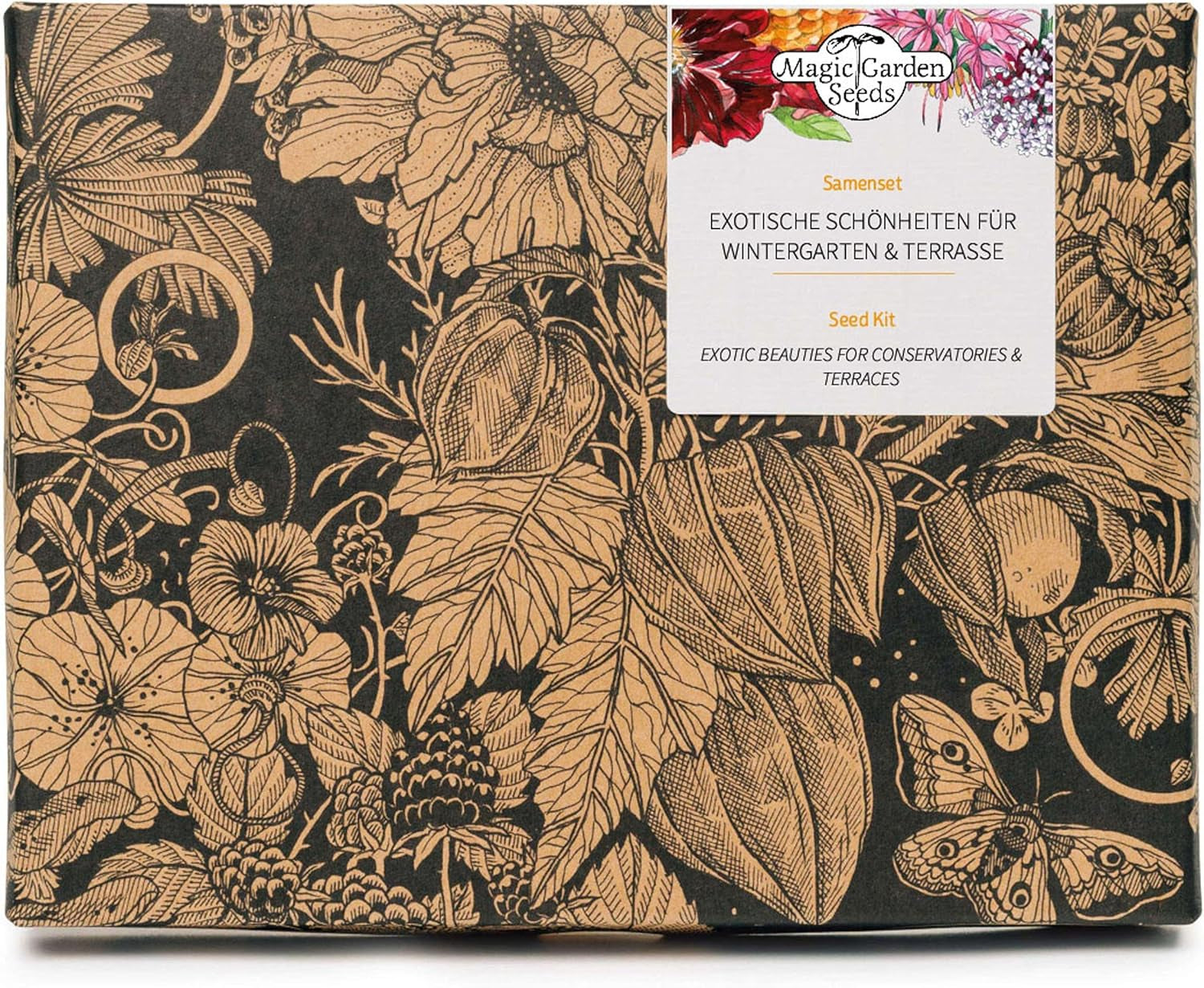 Exotische Schönheiten für Wintergarten & Terrasse - Samen-Geschenkset mit 5 frostempfindlichen Blühpflanzen aus aller Welt
