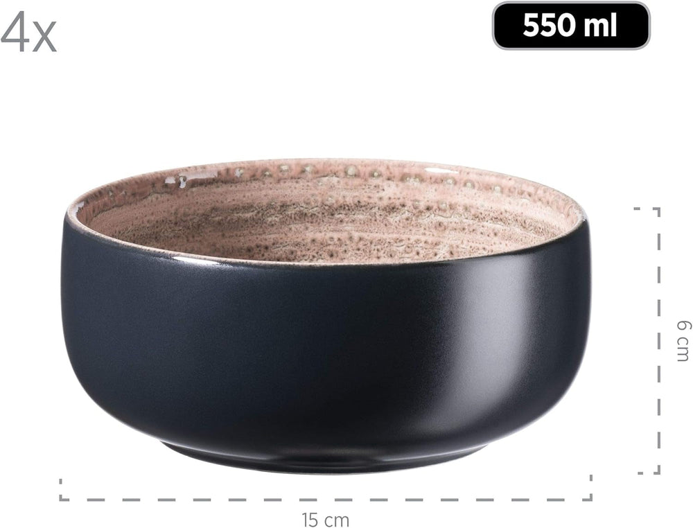 MÄSER 931743 Seria Spicy Market, Set de veselă pictată manual pentru 4 persoane cu design mediteranean vintage Seturi vesela masa Naty Shop