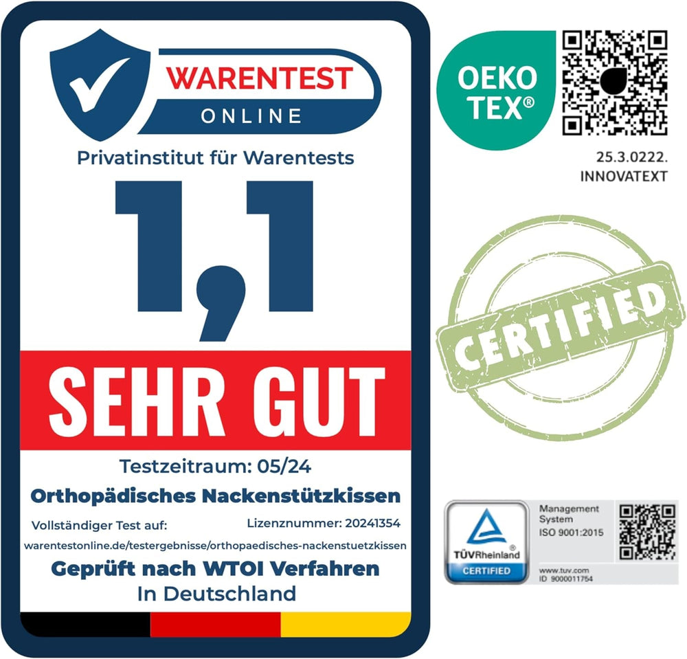 Pernă ortopedică de susținere a gâtului pentru 80X40, 800X400 Mm, pernă viscoelastică, pernă visco, pernă, pernă gât spumă de memorie, spumă visco, somn, alb (710 X 420 X 120 Mm) Perne ortopedice cervicale Naty Shop