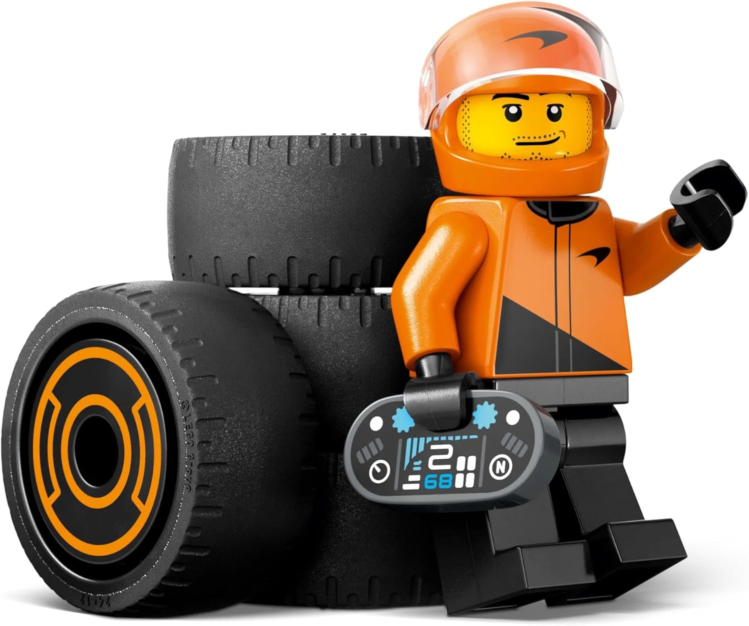 LEGO City F1 Racer cu mașină de curse Mclaren - Model de jucărie Formula 1 cu mașină de curse și minifigurină - cadou mic pentru băieți și fete de la 6 ani sau fani ai sporturilor cu motor 60442 Seturi de constructie Besuche den LEGO-Store