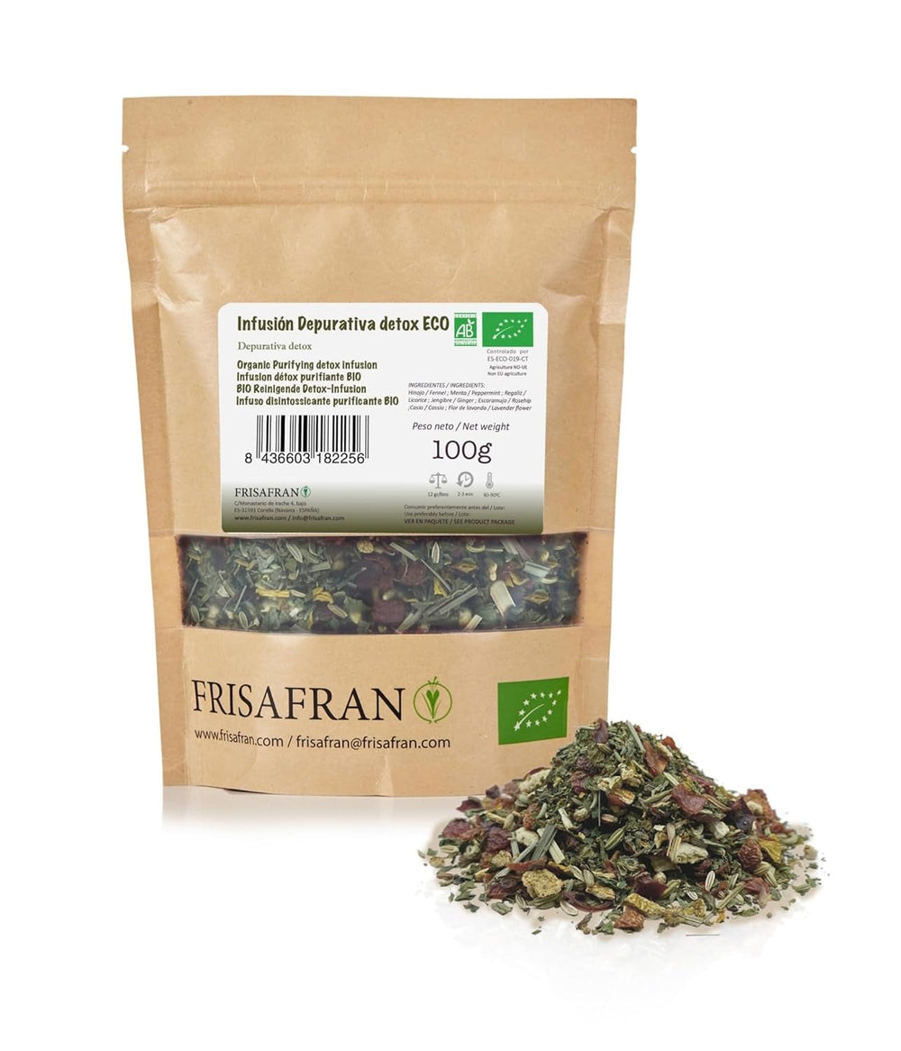 FRISAFRAN | Ceai verde Gunpowder cu mentă bio, vrac, 100 g | Antioxidant | Ceai verde japonez | Digestiv | Sănătos | Băutură răcoritoare | Infuzie de mentă | Ceai pur | Frunze de mentă | Cald-rece | Mentă