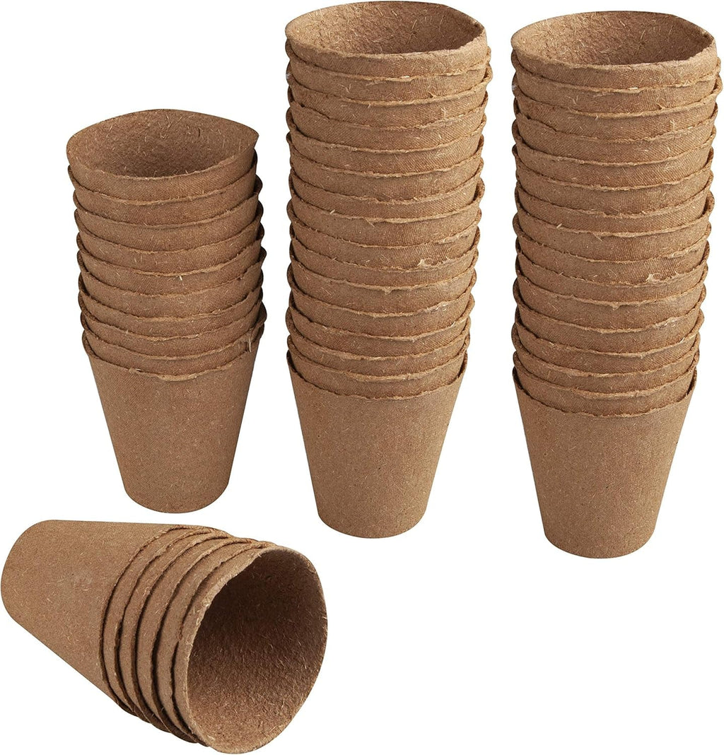 Ghivece pentru răsaduri Windhager, 48 bucăți, diametru 8 cm, maro, fără turbă, 04343