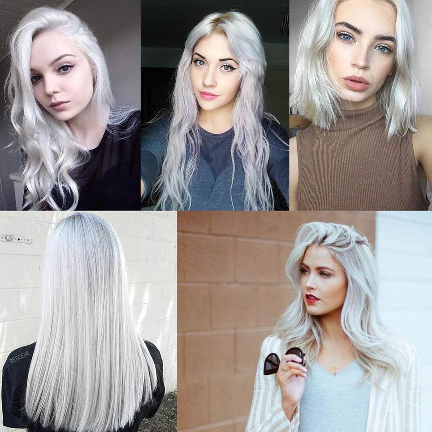 Vopsea de păr albă naturală, Vopsea de ceară de păr albă, Vopsea de păr naturală unisex albă, Vopsea de păr albă, Ceară de păr pentru petrecere Cosplay Halloween, Vopsea de păr Ceară de păr pentru petrecere, 30ML Vopsea pentru par Naty Shop