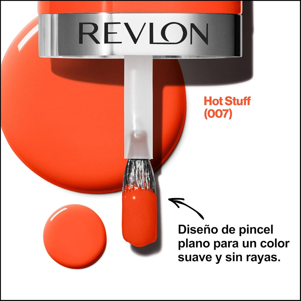 Oja Revlon Ultra HD Snap, formulă vegană de lungă durată, uscare rapidă și aplicare într-un singur strat, acoperire completă, culoare (8 ml) Hot Stuff (007), unisex
