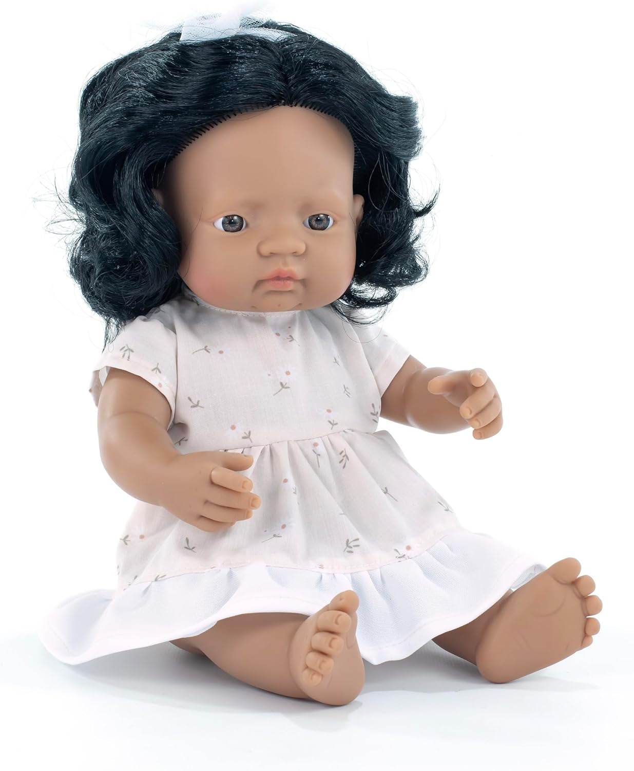Miniland Puppe, 38cm, europäisches Mädchen mit Vitiligo. In Spanien hergestellt. Anatomisch korrekt. My Friend & Me Collection