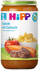 Hipp Organic Meniuri De la 12 luni paste spaetzle cu gulaș, 250G, 6pack (6X250G) Ambalajul poate varia Mama si Copilul Naty Shop Default Title